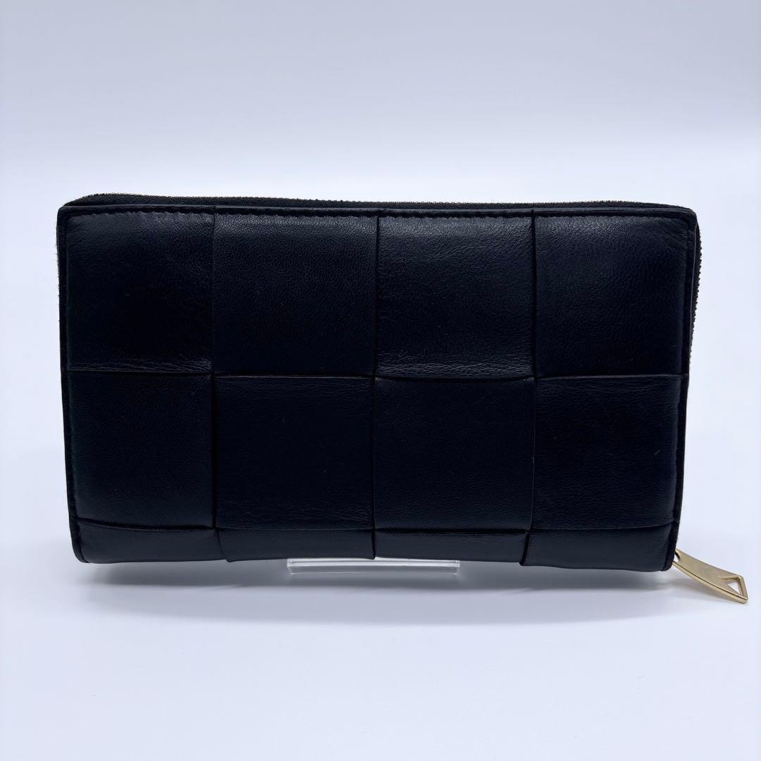 極美品 BOTTEGAVENETA ボッテガヴェネタ ラウンドファスナーブラック