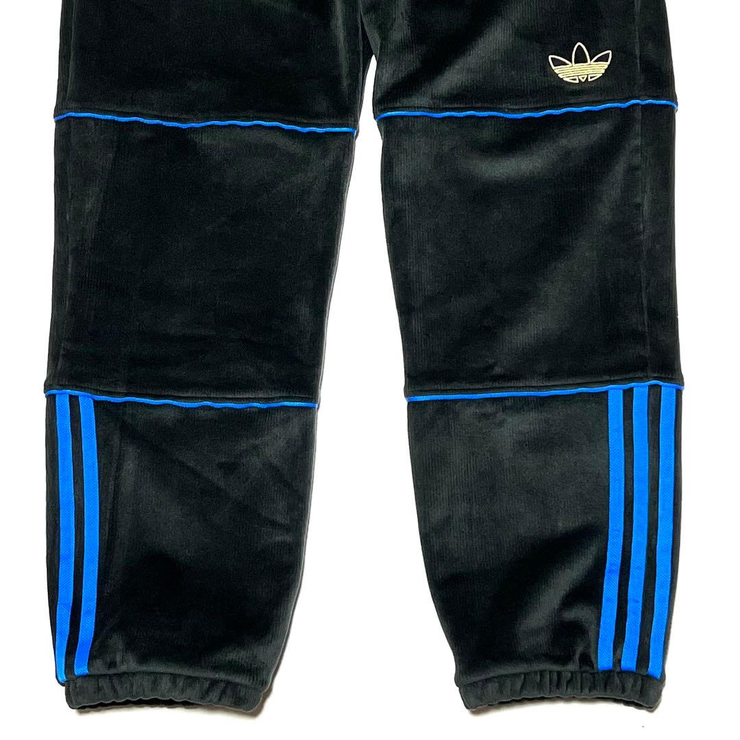 adidas タイショーンTYSHAWN ベロアジャージセットアップ ブラック