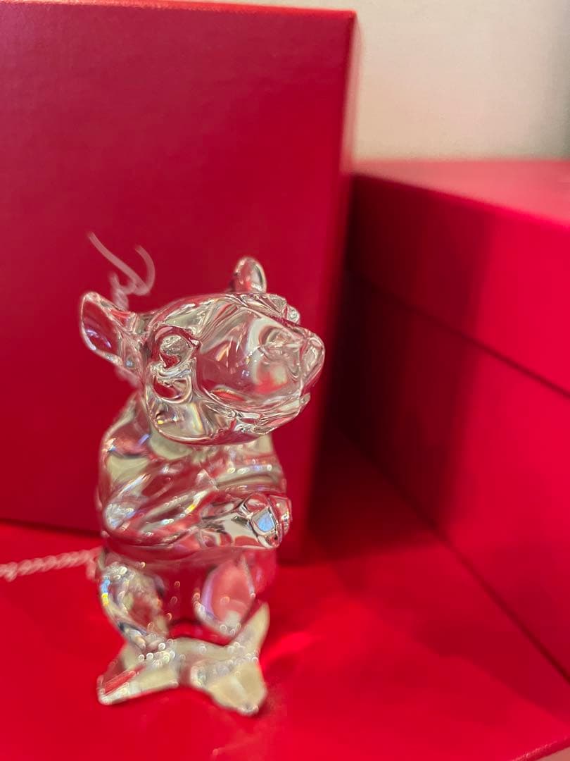美品)Baccarat バカラ 干支2020年 ねずみ クリスタル