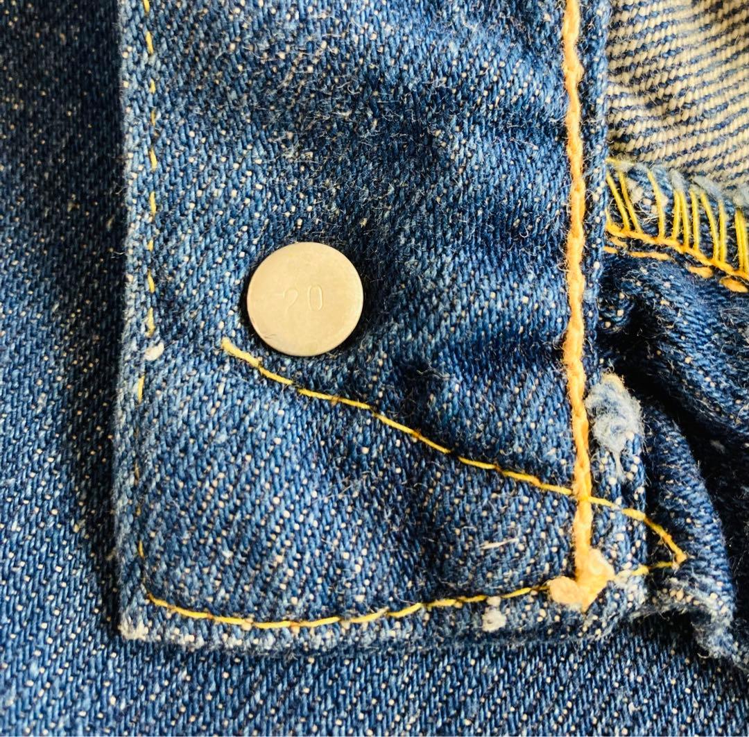 50s Levi's 701XX デニムパンツ 濃紺 ペイント モンローパンツ