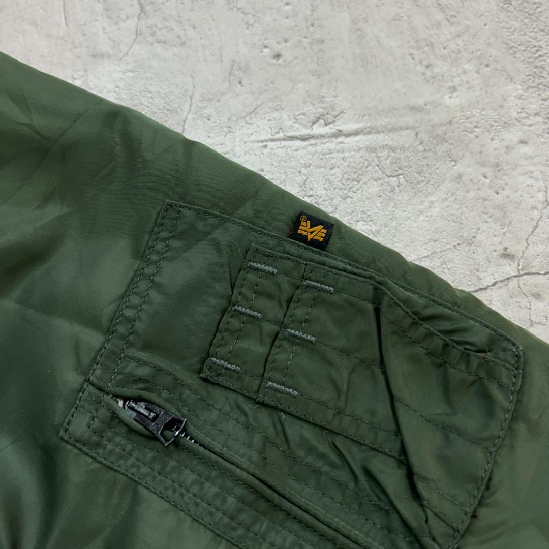 ち*ん様 アルファ　CWU-45/P　フライトジャケット　古着　グリーン　XL