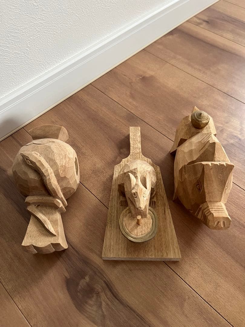 希少！ 森清 木彫り 十二支 置物 骨董 レトロ 木製 - メルカリ