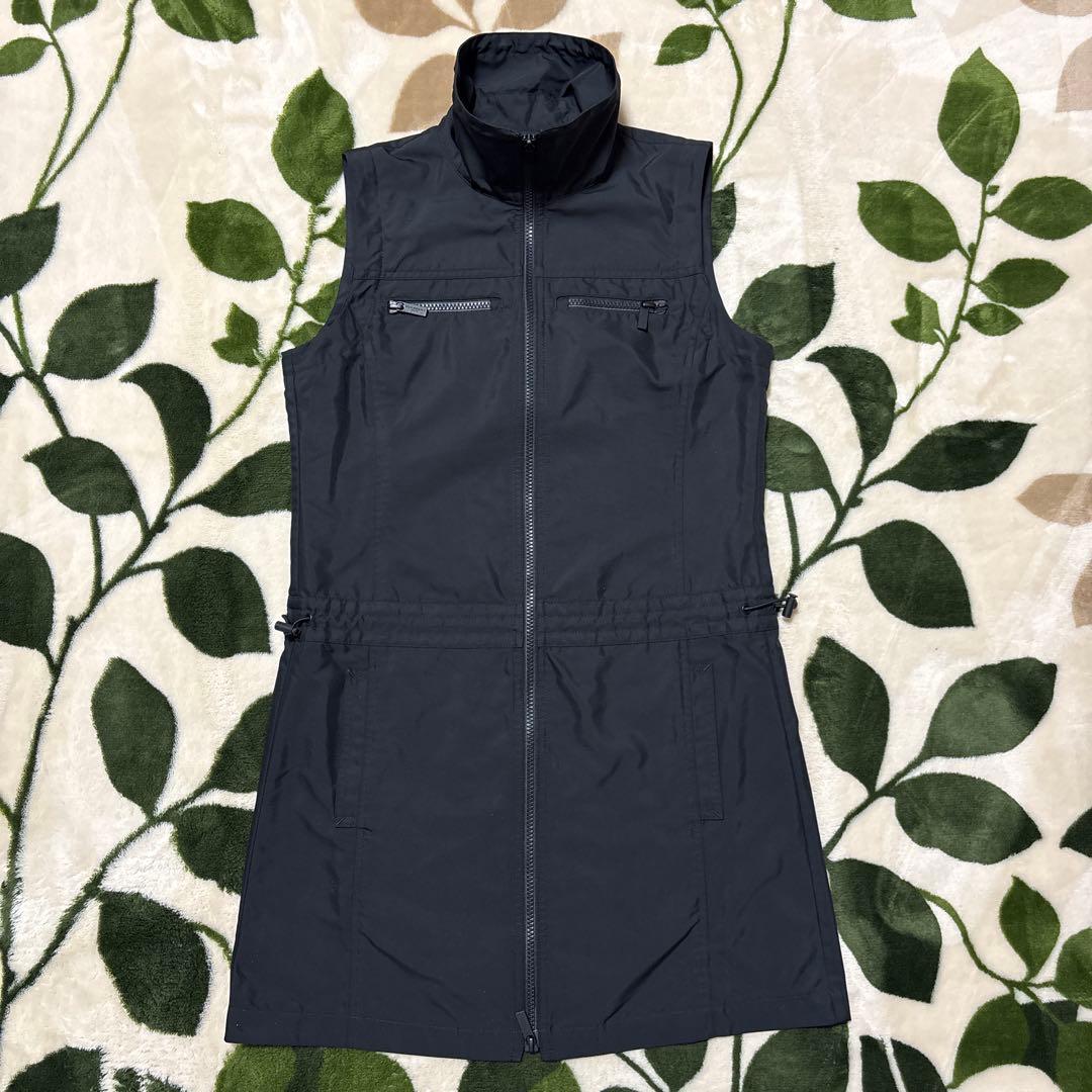 美品 バーバリーゴルフ 2WAY ナイロンジャケットコート 黒 サイズ1 S