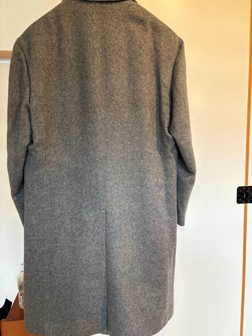 極美品 カシミヤ100% ラルディーニ チェスターコート 灰色 グレー 52