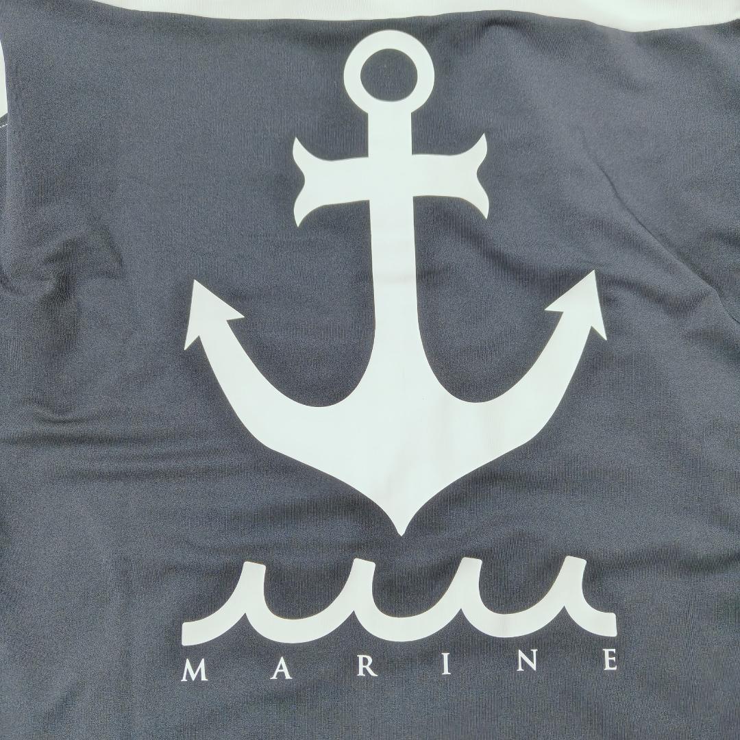 未使用 muta MARINE ラッシュパーカー Mサイズ ネイビー×ホワイト