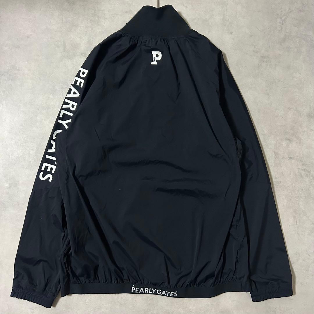美品 パーリーゲイツ ジップブルゾン ゴルフ ロゴ刺繍 洗える ネイビー 洗える