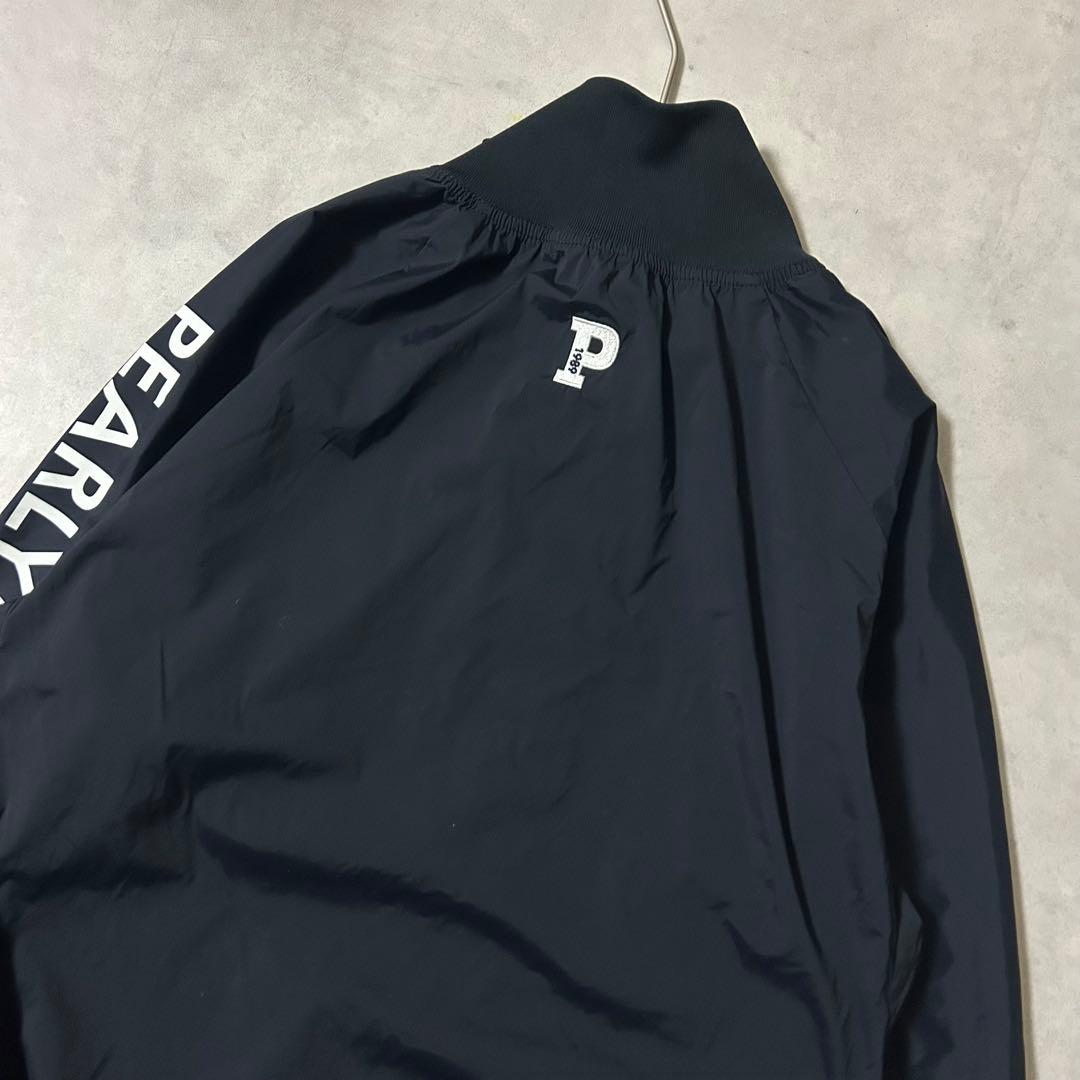 美品 パーリーゲイツ ジップブルゾン ゴルフ ロゴ刺繍 洗える ネイビー 洗える