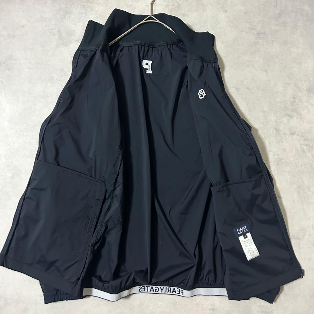 美品 パーリーゲイツ ジップブルゾン ゴルフ ロゴ刺繍 洗える ネイビー 洗える