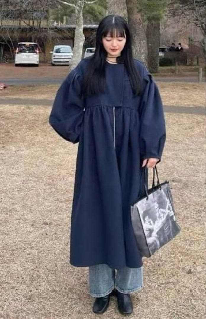 Bibiy. OPHELIA COAT ネイビー