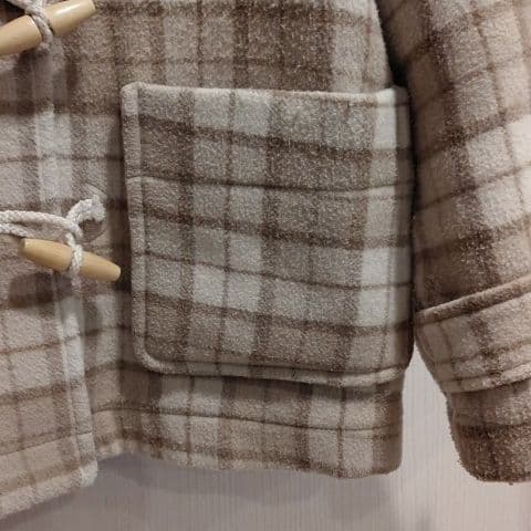 サマンサモスモス チェックダッフルコート - メルカリ