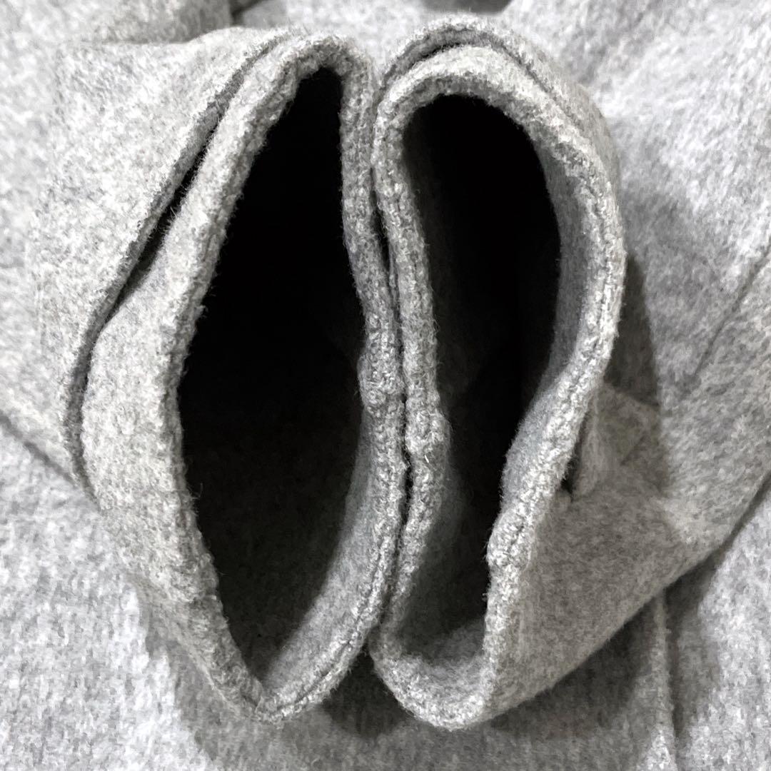 【希少】Theory ロングダブルフェイスコート ベルト カシミヤ混 グレー S