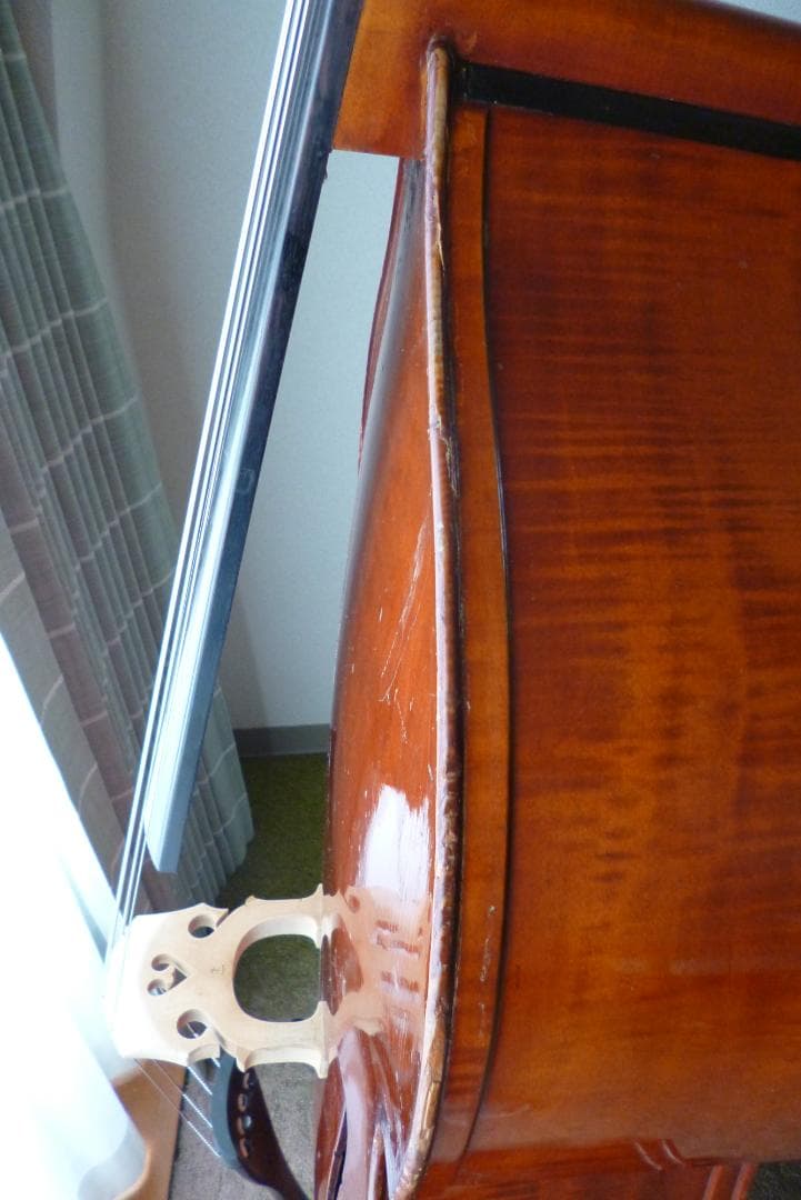 【引取限定】コントラバス（ラベルなし 詳細不明）３／４（国内４／４）