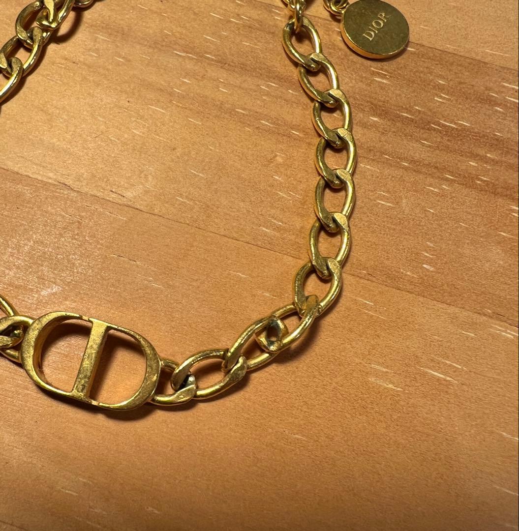 Dior ゴールドチェーンブレスレット