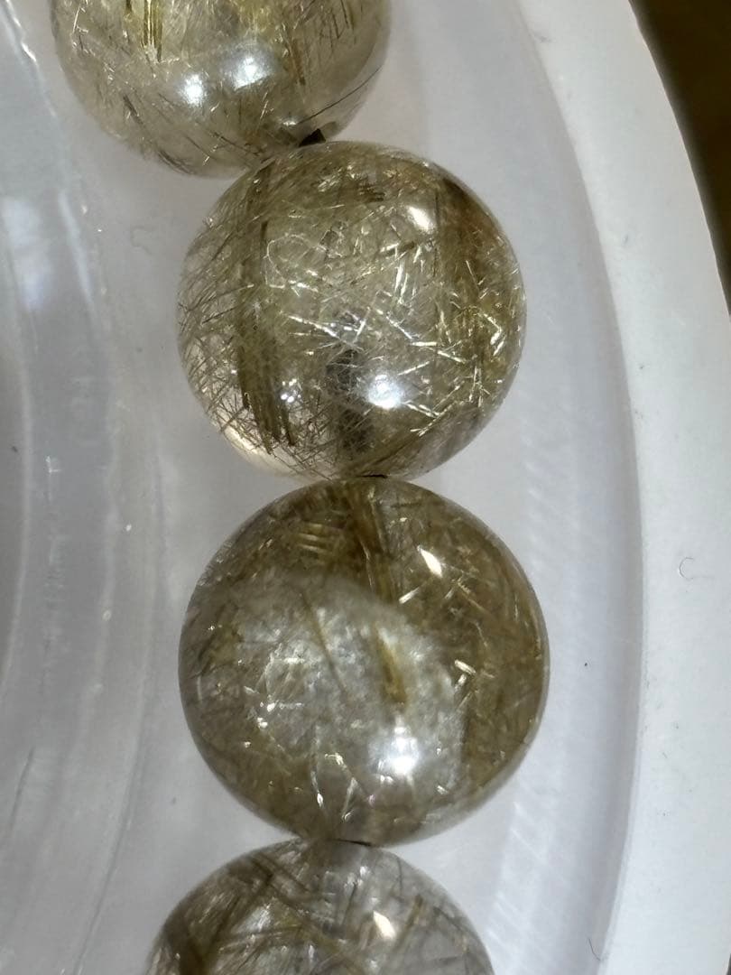 【新入荷】良品質　シルバールチルクォーツブレス約8㎜（新品未使用）希少　ルチル