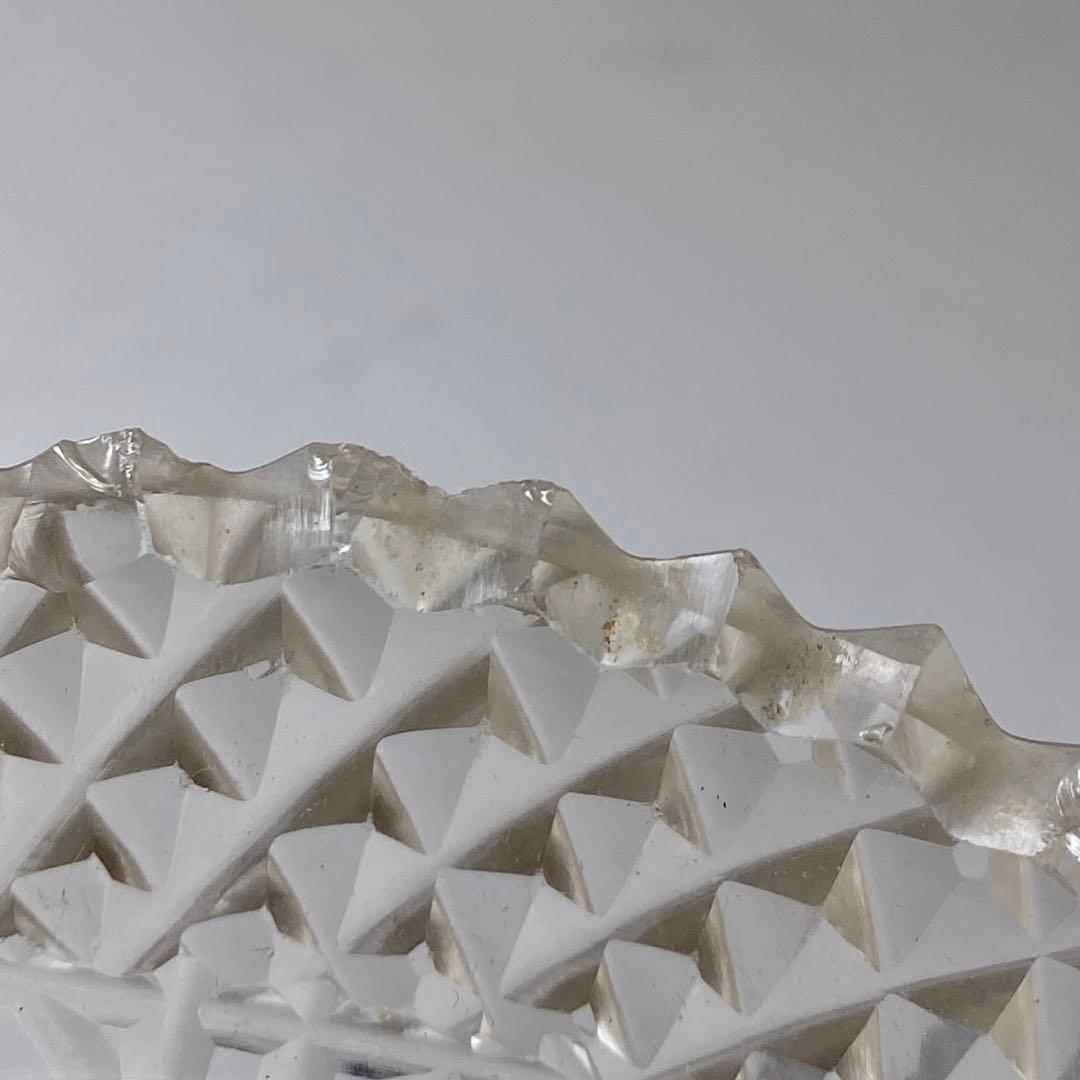 専用江戸後〜明治初期 ギヤマン手彫切子ハンドカット皿 10客 共箱直径