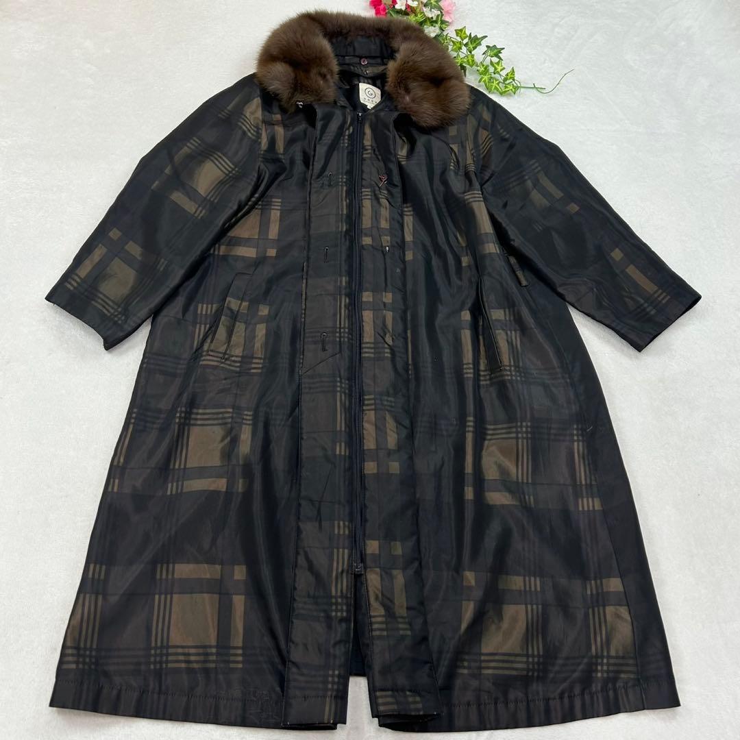 K70 M グレブティック ライナー付き ロングコート ブラック レディース