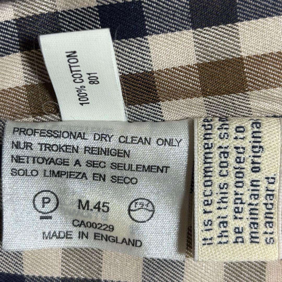 良品✨アクアスキュータム ステンカラーコート 英国製 ライナー付き マキシ丈 L