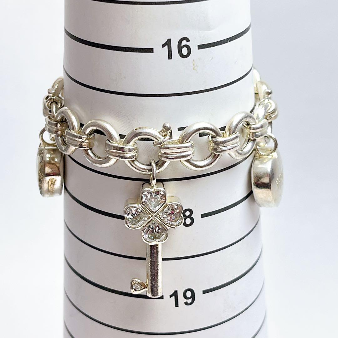 フォリフォリ　3チャーム　サークル　ブレスレット　ラインストーン　925