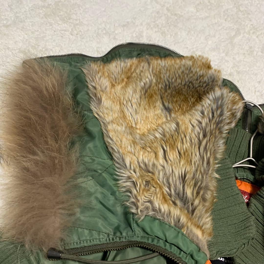 未使用 リアルファー ボア ロング L-2B アヴィレックス フライトジャケット