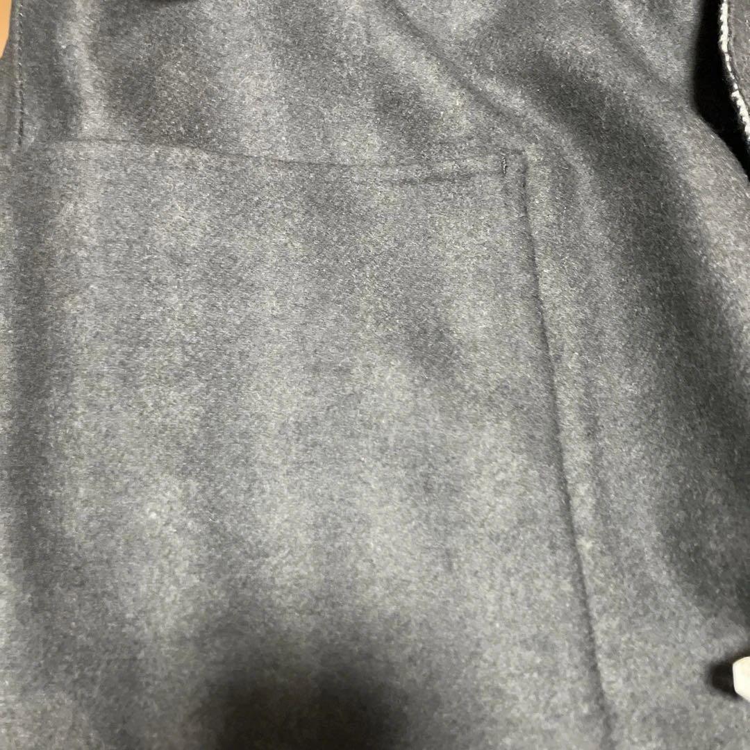 未使用　ユナイテッドアローズ　ダブルフェイスノーカラーリバーシブルコート　ウール