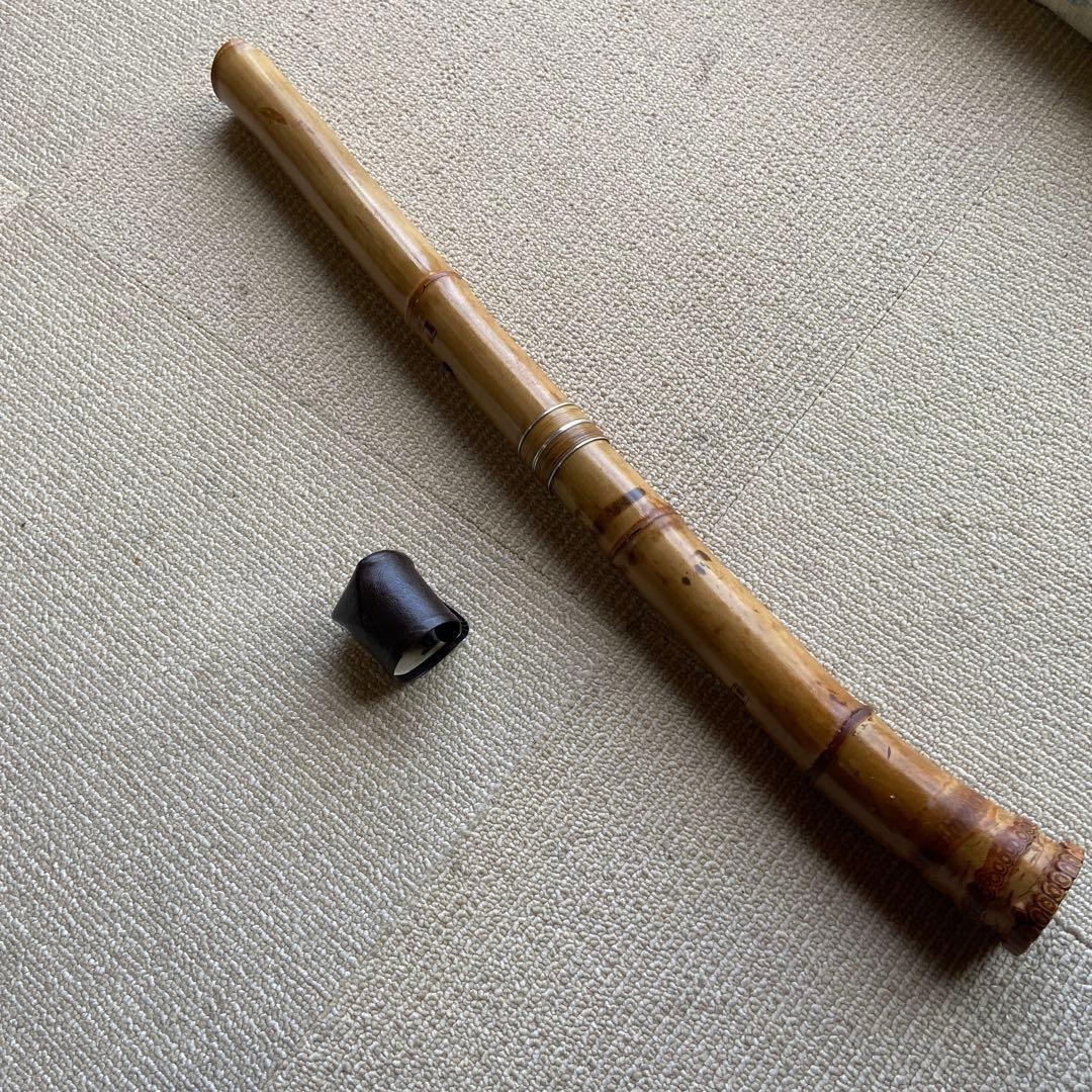 234尺八本体 一尺八寸管春山銘竹製
