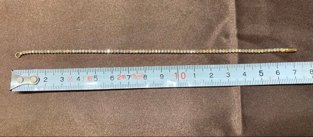 【新品未使用】K18 天然ダイヤモンド　テニスブレス　2.0ct