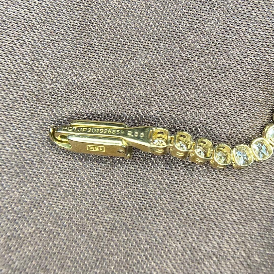 【新品未使用】K18 天然ダイヤモンド　テニスブレス　2.0ct