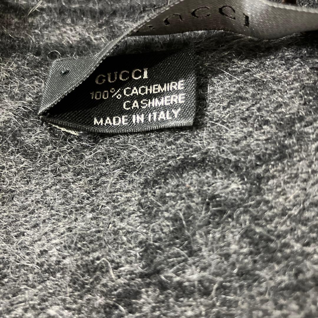 新品未使用 GUCCI グッチ 100%カシミア　マフラー イタリア製 タグ付き