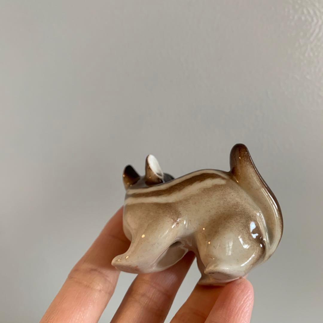 ヴィンテージ ロモノーソフ シマリス 置物 フィギュリン