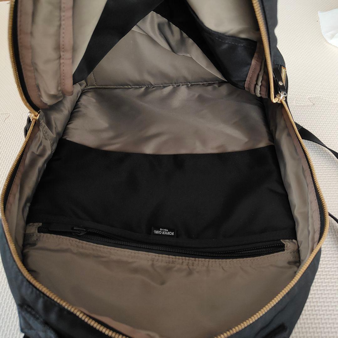 ポーターガール シア リュック デイパック　2層式　A4収納 黒 PC