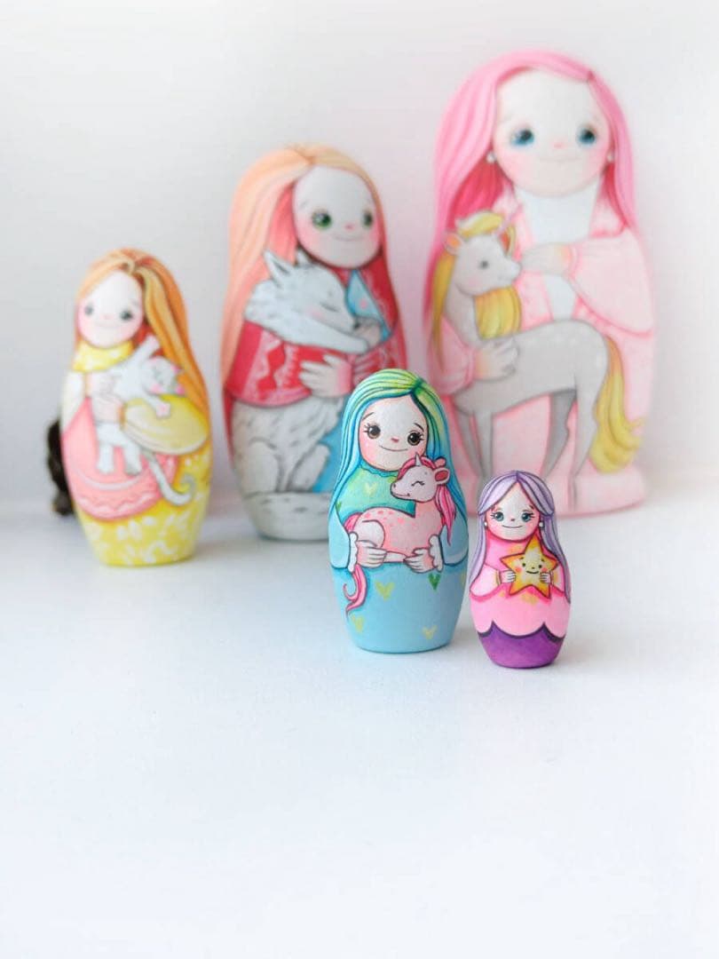 baron様専用】ロシア☆起き上がりこぼし猫, バラライカ&妖精