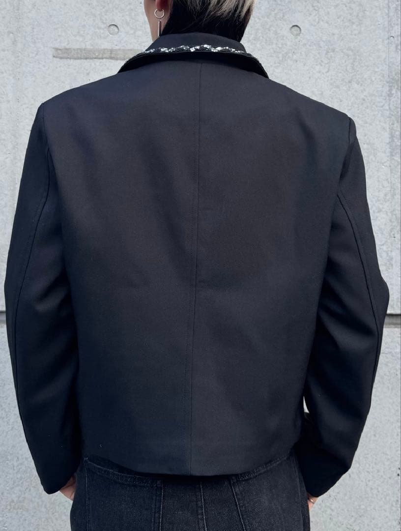 ジャケット・アウター ALUDE lame stitch short jacket