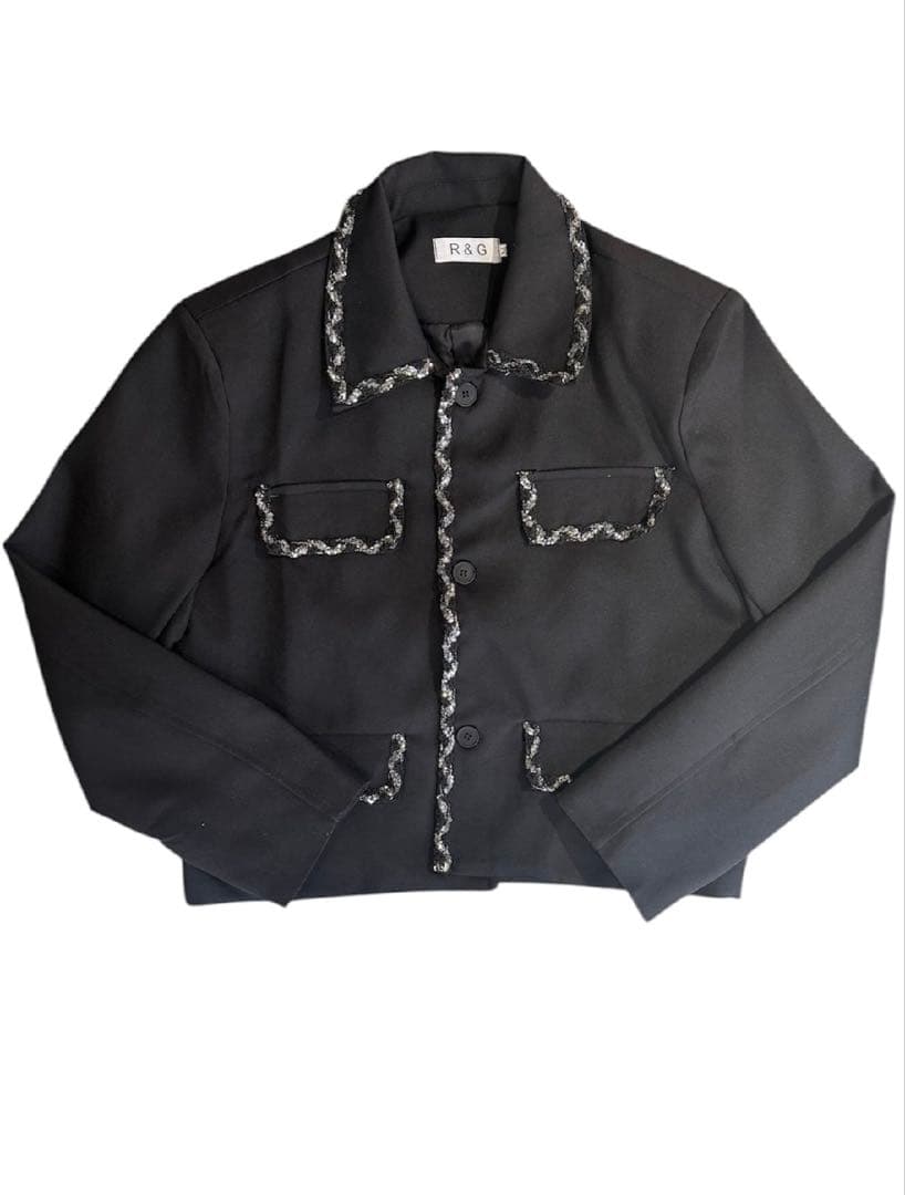 ジャケット・アウター ALUDE lame stitch short jacket