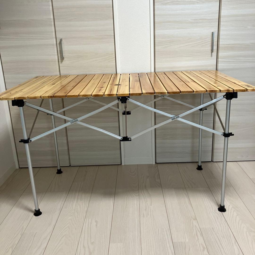 最終値下げ！Coleman☆ナチュラルウッドロールテーブル120