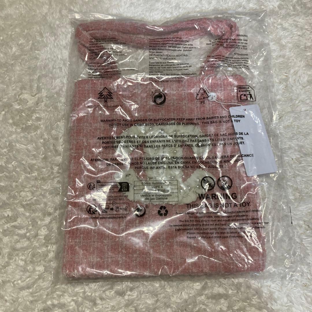 CHANEL ピンクツイードトートバッグ　シフォン