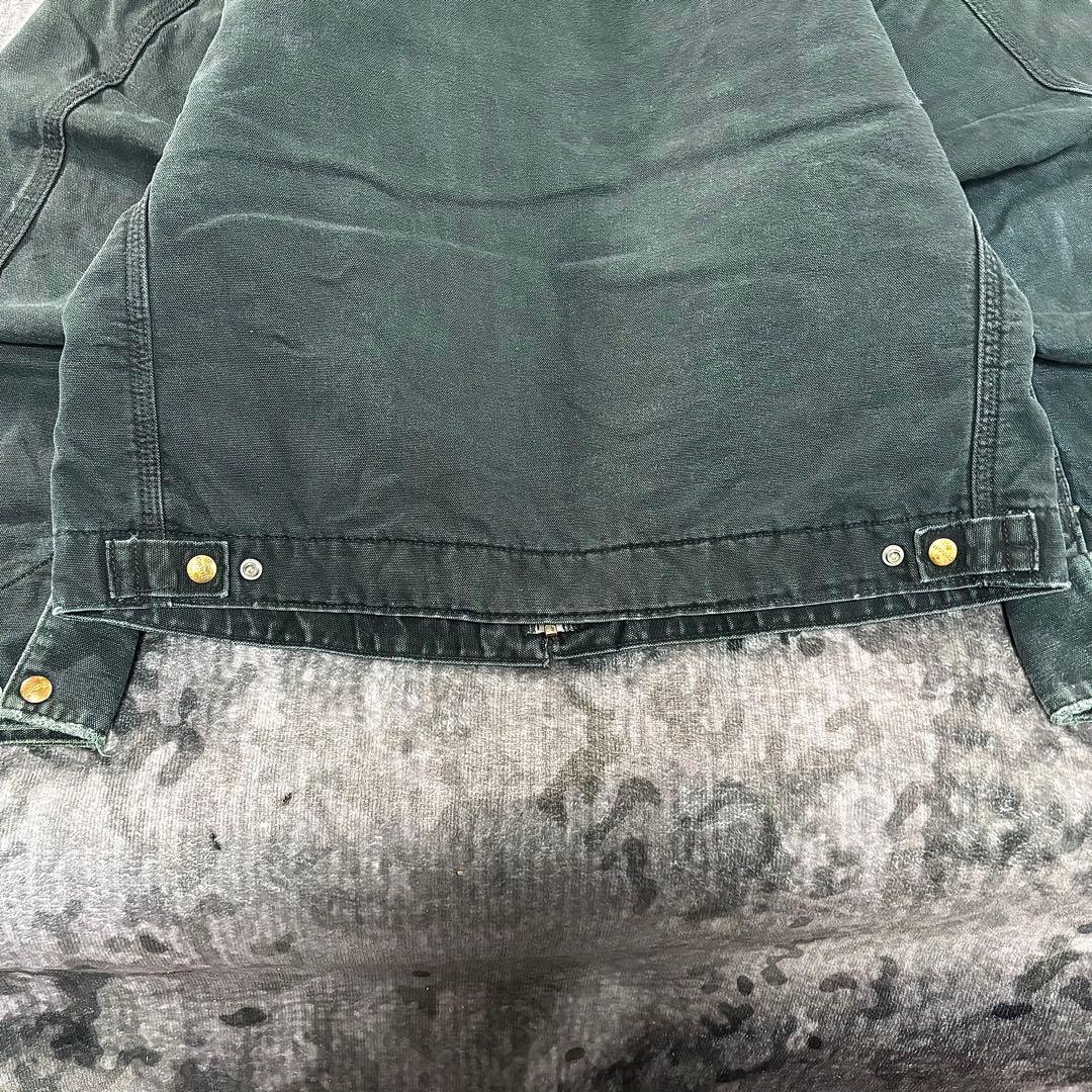 Carhartt デトロイトジャケット 希少グリーン 刺繍デザイン 雰囲気抜群