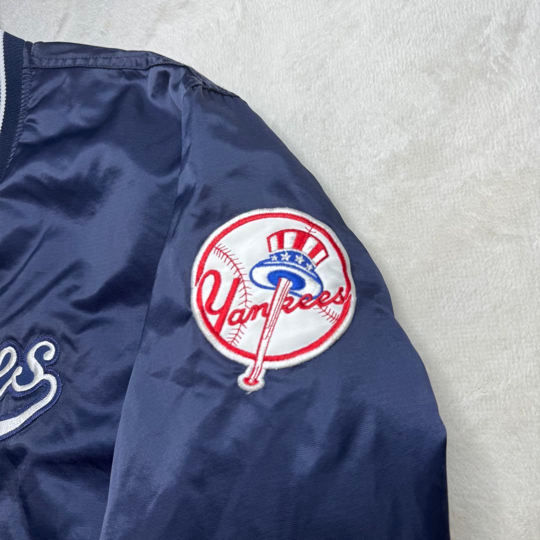 人気☆ majestic yankees スタジャン チ ームロゴ 刺繍 XL