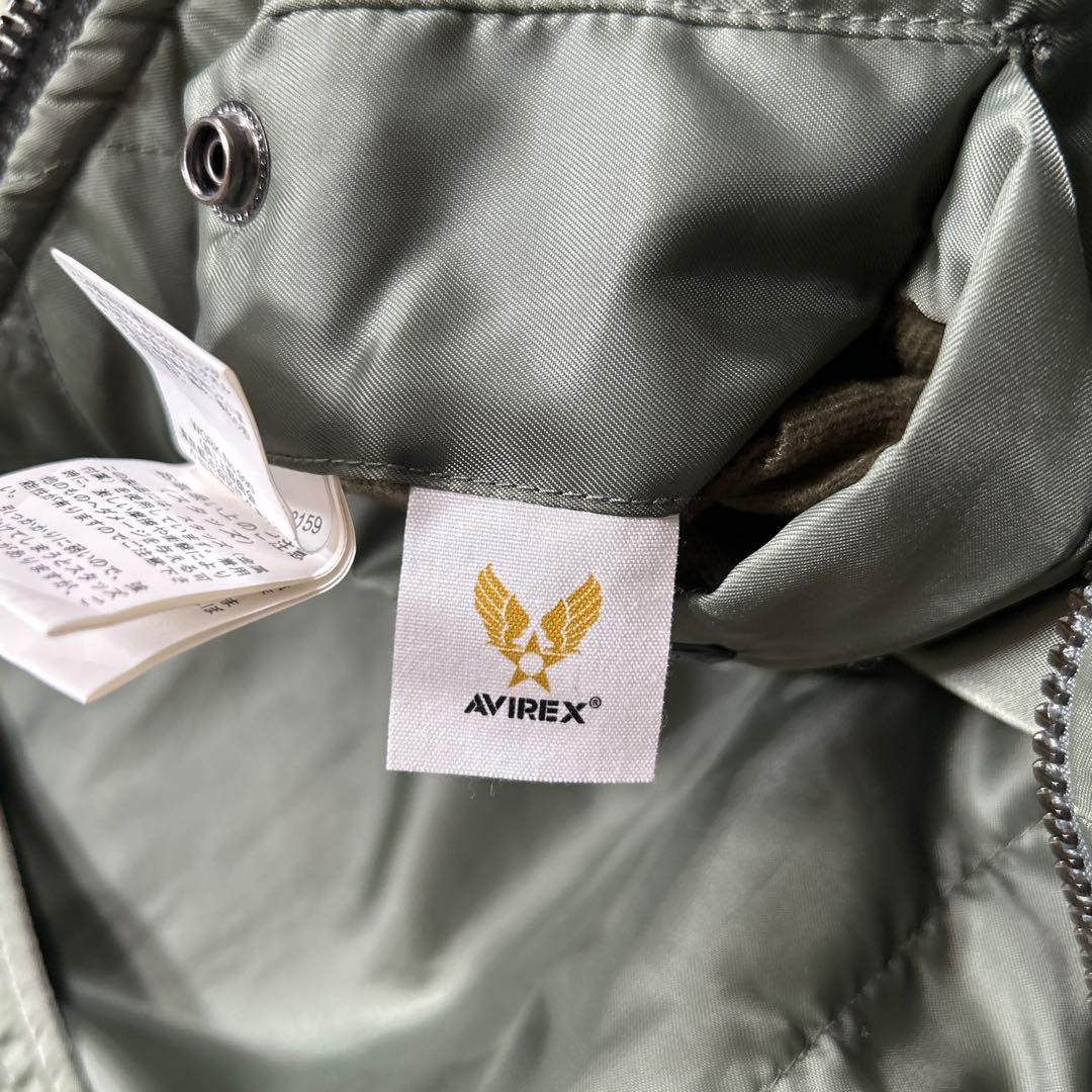 【☆希少品XL☆】破格AVIREX フライトジャケット XL カーキ バックロゴ