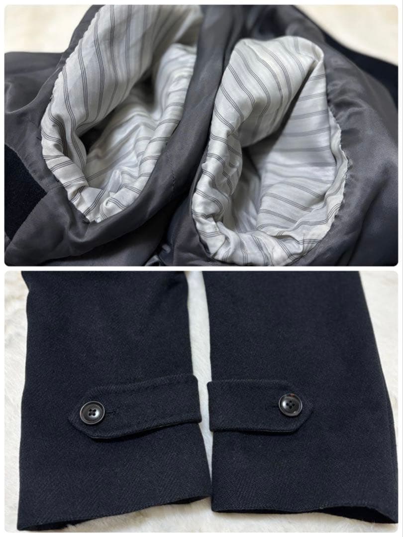 【極美品】ミツミネ　カシミヤ100% ステンカラーコート M ブラック