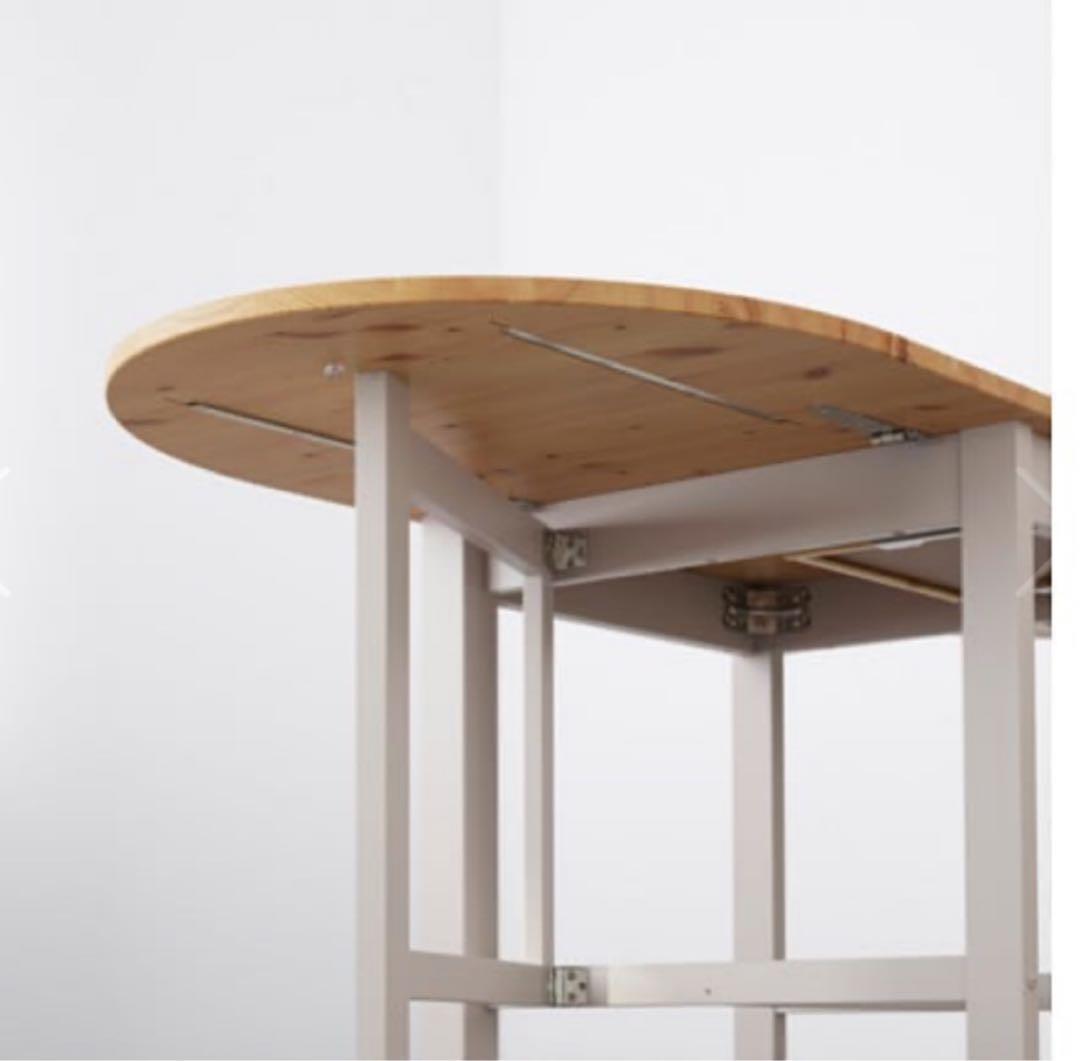 くめこ様リクエスト品】IKEA GAMLEBY ゲートレッグテーブル 伸縮式