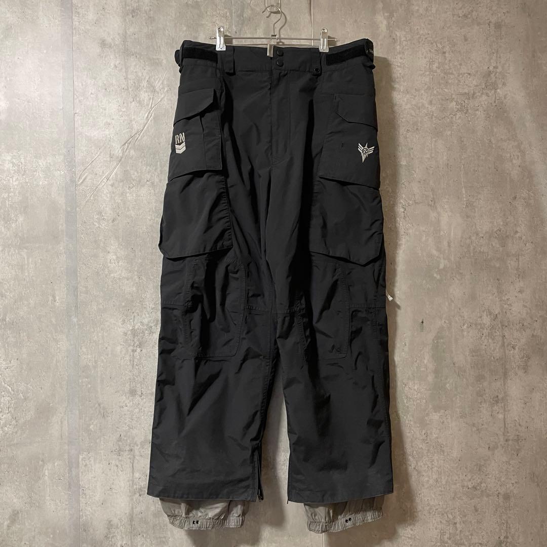 burtonバートンスキーパンツスノーボードウェアズボン下黒ブラック刺繍ロゴ希少