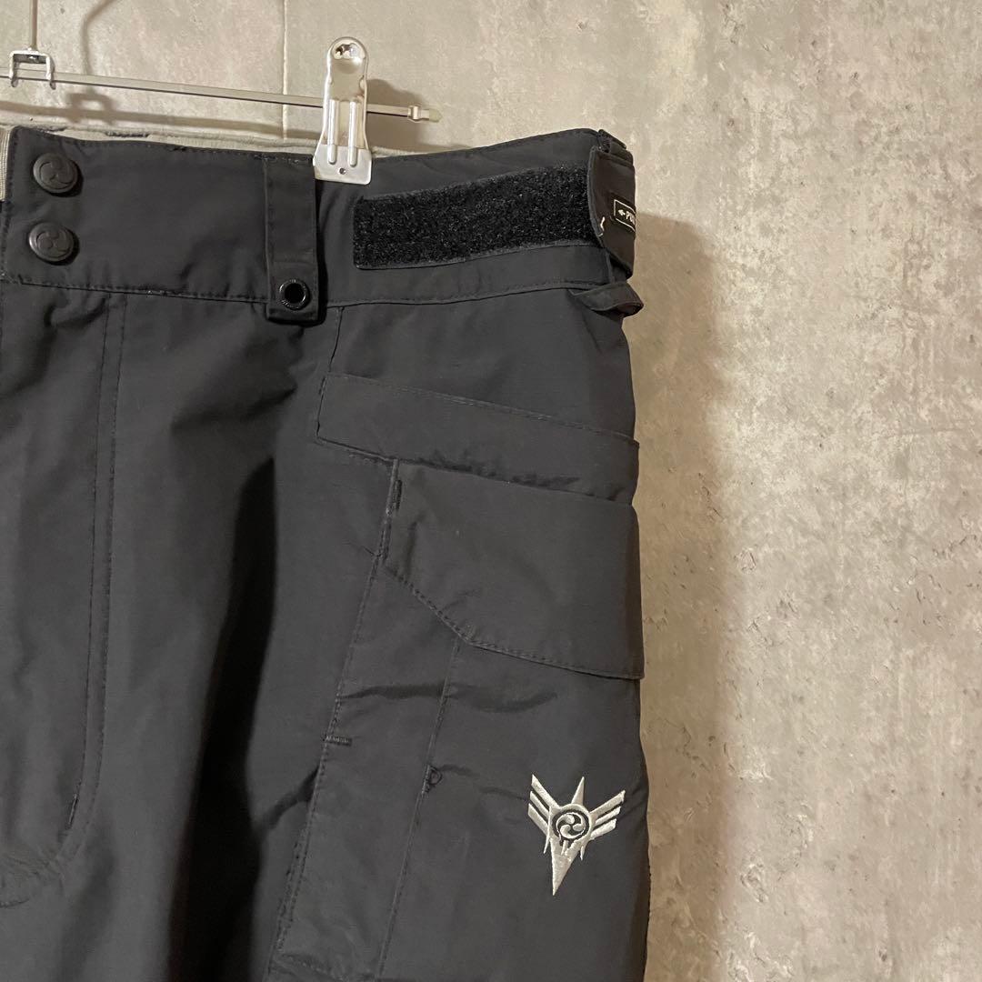 burtonバートンスキーパンツスノーボードウェアズボン下黒ブラック刺繍ロゴ希少