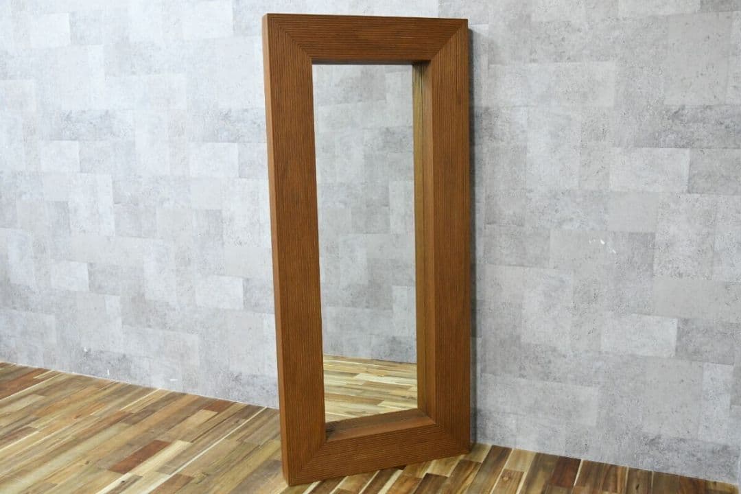 4BK168 アクタス レイ ルームミラー 姿見 ウォールナット モダン 鏡