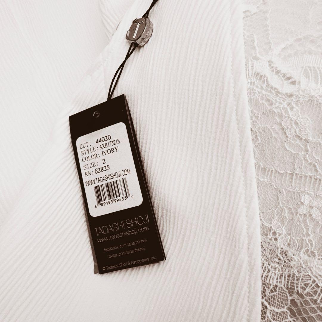 【新品】TADASHI SHOJI テクスチャードクレープ カクテルドレス