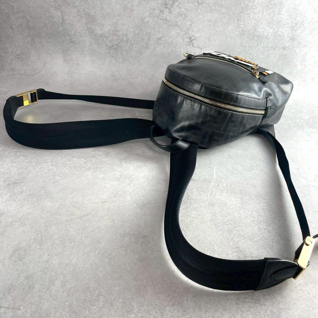 【未使用級】フェンディ リュック ミニ ROMA ブラック PVC