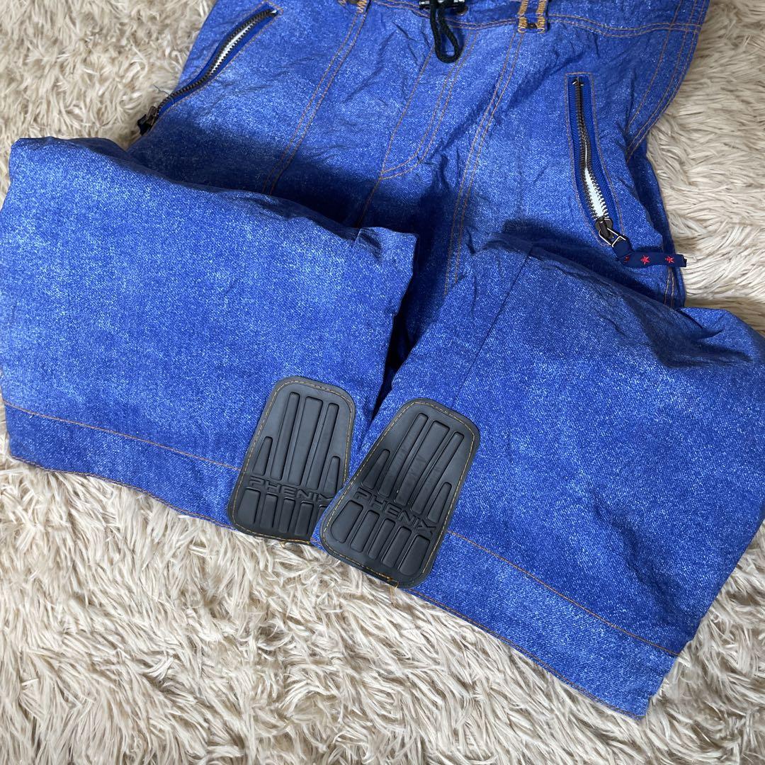 デニムカラー　phenix スノーボード　スキー　スノボウェア　セットアップ上下