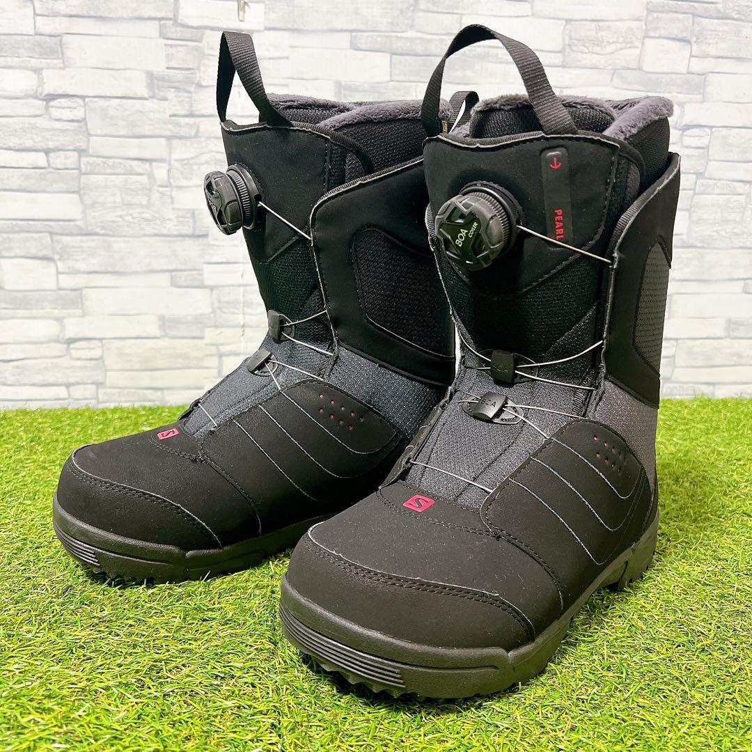 ★極美品 サロモン スノーボード ブーツ PEARL BOA 24.5cm 黒