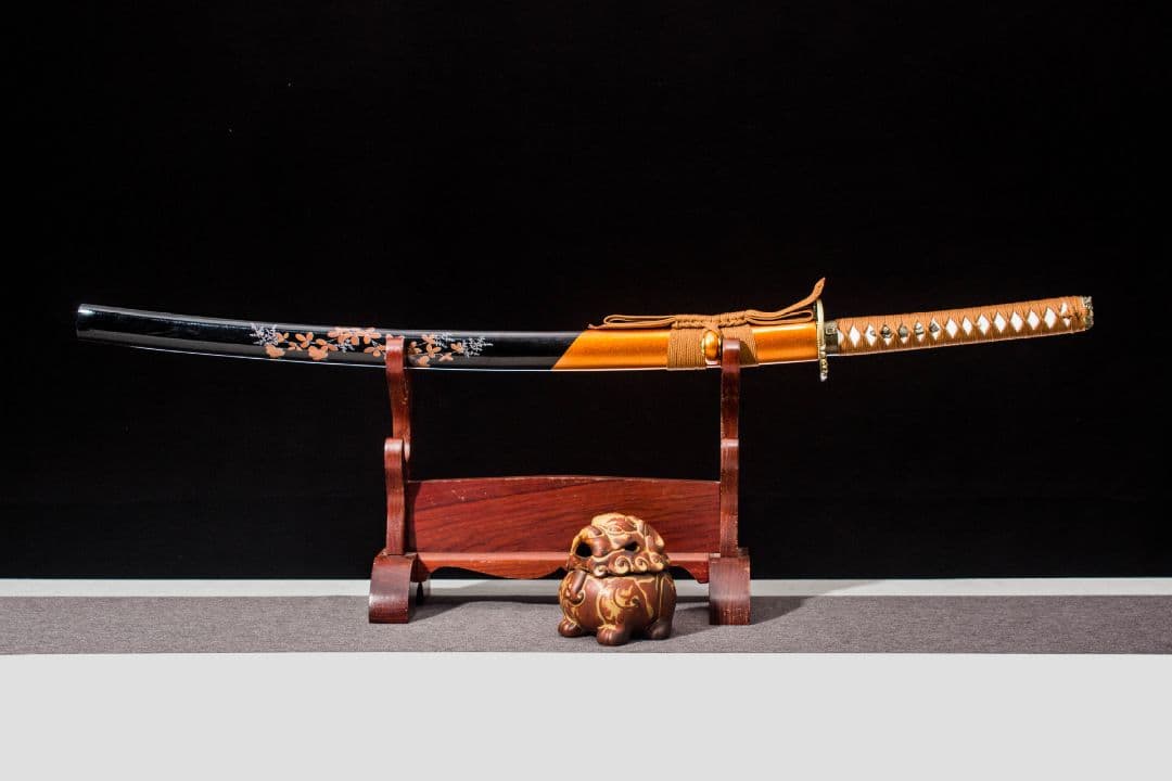 5046-武具 刀装具 日本刀　模造刀 居合刀 武士道 武蔵 鑑賞用 手鍛造打