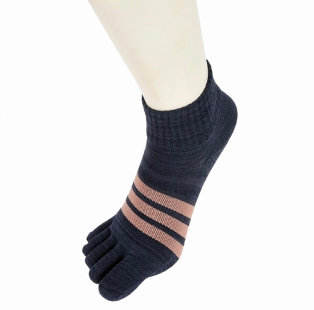 3ラインショート丈【アディダス×福助】五本指ソックス 滑り止め付き 24足セット