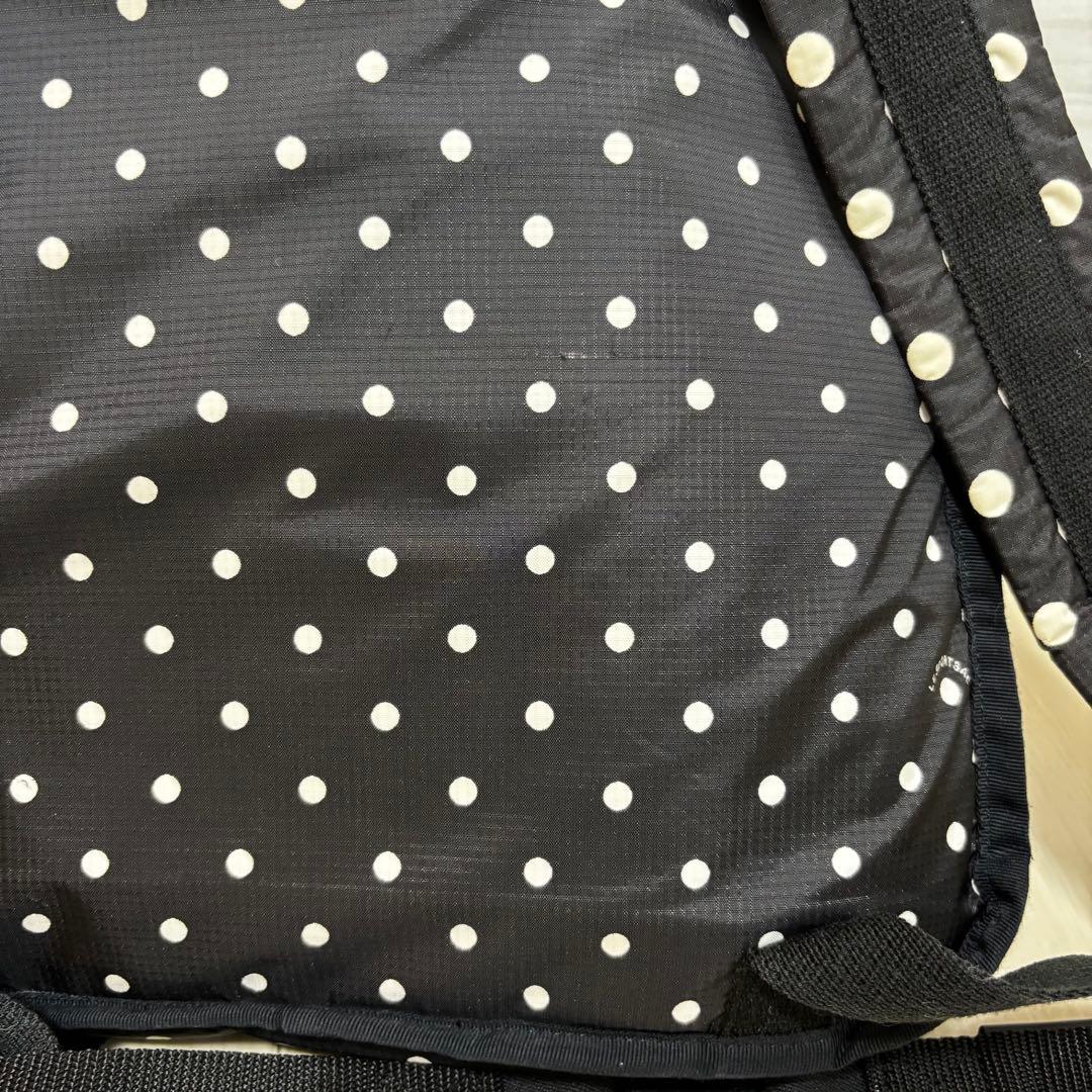 LeSportsac レスポートサック エッセンシャル リュック ドット　黒